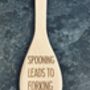 Funny Wooden Spoon Spooning Leads To Forking, thumbnail 5 of 5
