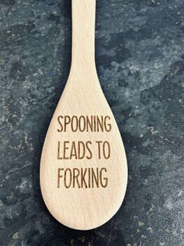 Funny Wooden Spoon Spooning Leads To Forking, 5 of 5