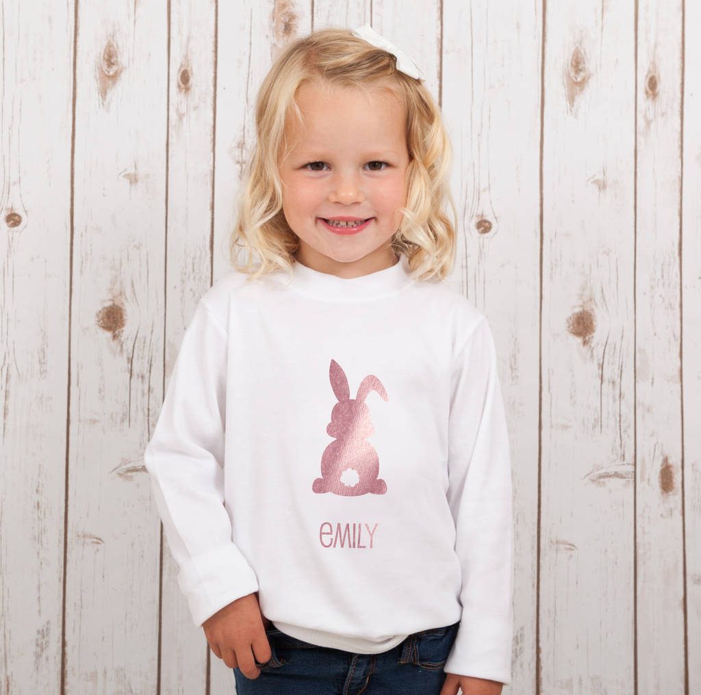 girls personalised easter bunny rabbit t shirt by betty bramble ...