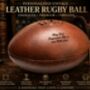 Personalised Vintage Full Cowhide Leather Rugby Ball, thumbnail 4 of 11
