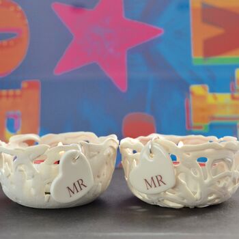 Mr And Mr Candle Holder Wedding Gift, 6 of 8