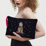 Party Bear Embroidered Blue Medium Pouch, thumbnail 3 of 8