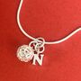 Personalished Sterling Silver Globe Travel Initial Necklace, thumbnail 2 of 5
