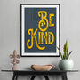 Be Kind Vintage Style Quote Art Print, thumbnail 1 of 4