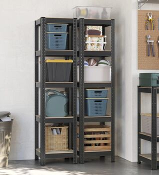 Set Of One/Two Shelving Unit Adjustable Storage Shelves, 2 of 12
