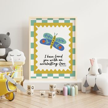 Everlasting Love Butterfly Nursery Print, 6 of 7