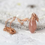 Orange Moonstone Necklace In Silver, Gold Or Rose Gold, thumbnail 11 of 12