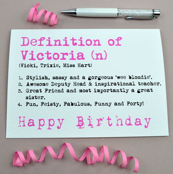 Personalised Definition Birthday Card, 2 of 12