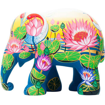 Hand Painted 'Amazing Lotus' 10cm Elephant, 2 of 10