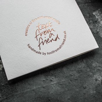 'Happily Ever After' Rose Gold Foil Wedding Card, 4 of 4