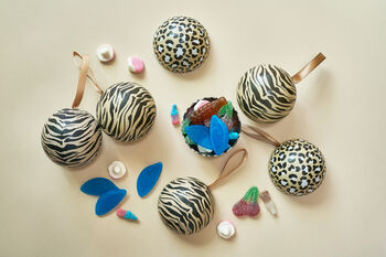 Trio Of Baubles In Swedish Design Filled With Swedish Candy, 2 of 12