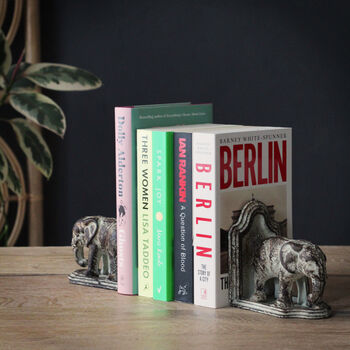 Metal Elephant Bookends, 2 of 6