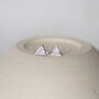 Sterling Silver Textured Triangle Studs, thumbnail 5 of 9