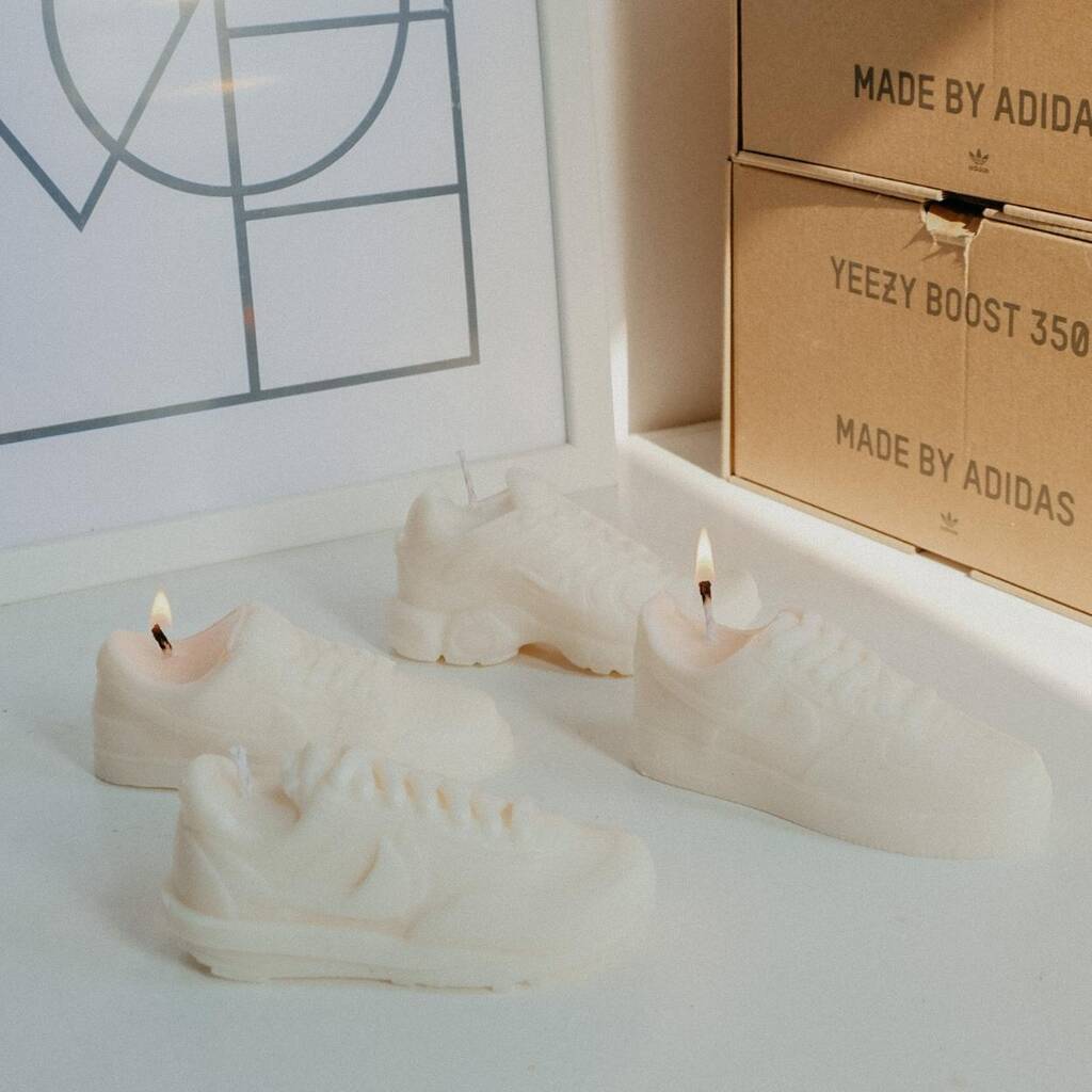 Sneaker Trainer Vegan Soy Wax Candles Mens Gift, 1 of 7
