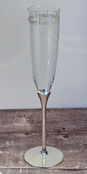 Set Of Two Champagne Toasting Flute Glasses, 3 of 4