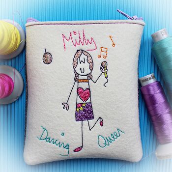 Personalised Embroidered Dancing Queen Purse, 10 of 12