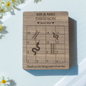 Wedding Games In Walnut And Oak Veneer, 4 of 5