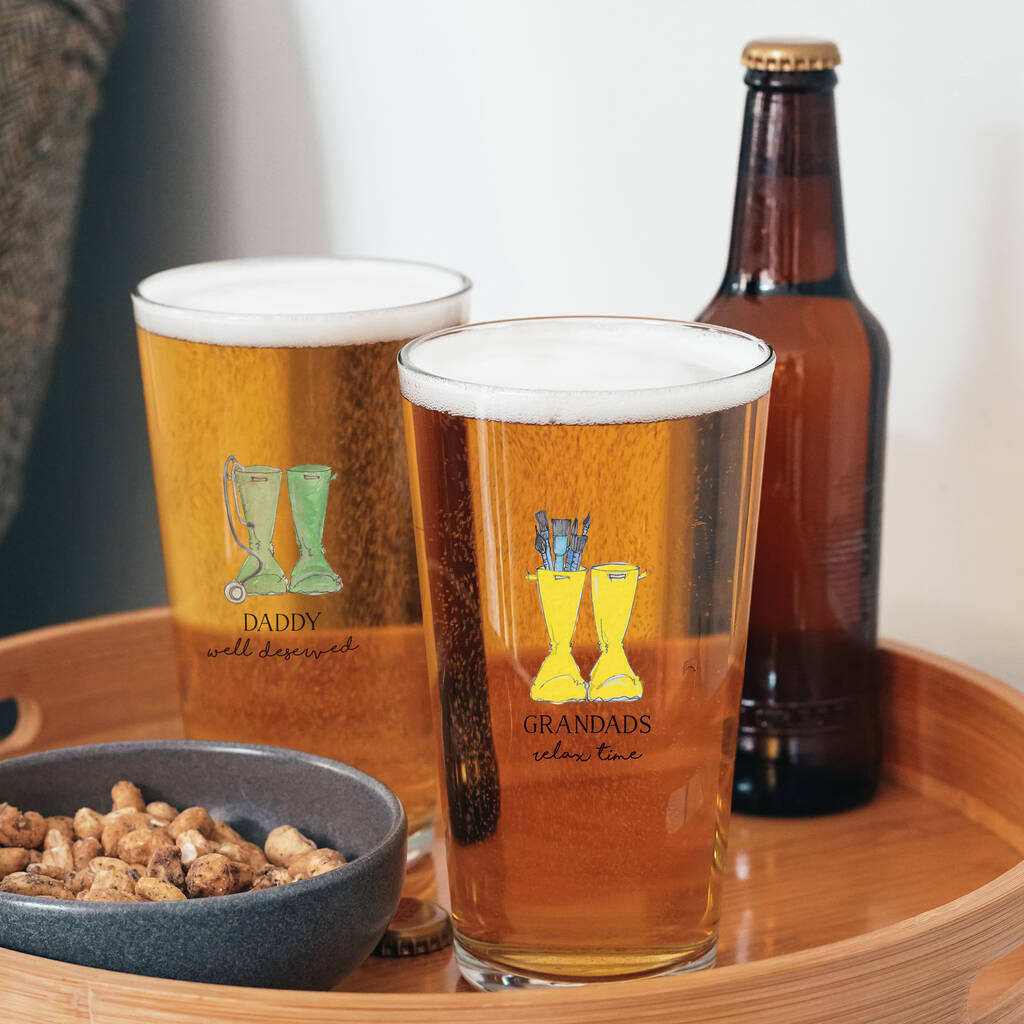 Personalised Welly Boot Pint Glass, 1 of 10