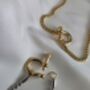 Chunky Shackle Chain Necklace – 18k Gold Plated Or Stainless Steel, Waterproof And Tarnish Free, Modern Unisex Gift, thumbnail 2 of 8