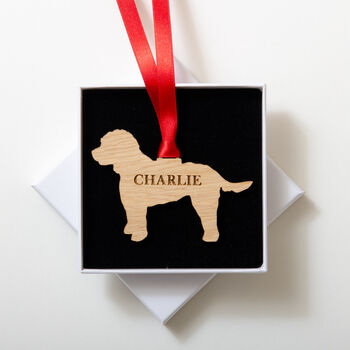 Personalised Dog Outline Christmas Tree Decoration, 5 of 12