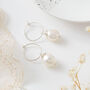 Baroque Pearl Hoop Earrings, thumbnail 2 of 10
