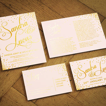 Sparkle Foiled Wedding Invitations, 7 of 9