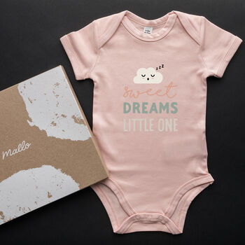 Organic Cotton Sweet Dreams Baby Grow, 3 of 6