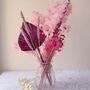 Pink Dried Florals With Vase Arrangement, thumbnail 1 of 3