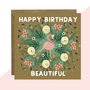 'Happy Birthday Beautiful' Flamingo Card, thumbnail 1 of 2