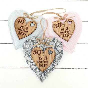 50th Birthday Gifts For Her Personalised Heart, 6 of 7