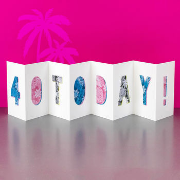 30th Birthday Tropical Fold Out Card, 5 of 11