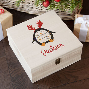 Personalised Festive Penguin Christmas Eve Box, 11 of 12