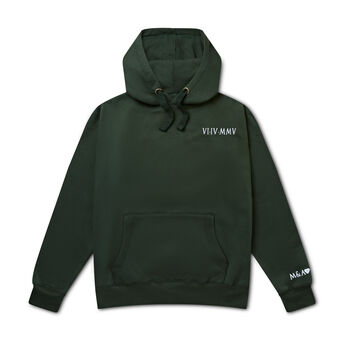 Personalised Roman Numerals Unisex Hoodie With Initial On Sleeve, 4 of 12
