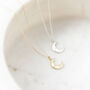 Solid Gold Crescent Moon Necklace, thumbnail 1 of 11