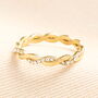 Stainless Steel Twisted Ring In Gold Or Silver Plating, thumbnail 1 of 4