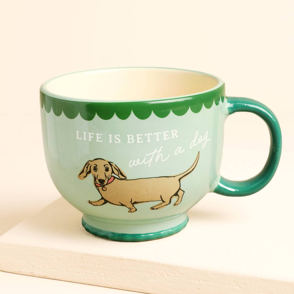 Ceramic Life Is Better With A Dog Mug, 1 of 3