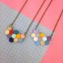 Hexagon Honeycomb Geometric Necklace, thumbnail 1 of 8