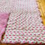 Handmade Flamingo Mini Scallop Quilt, thumbnail 3 of 7