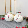 White Christmas Bauble Candle And Christmas Decoration, thumbnail 2 of 9