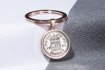 1941 85th Birthday Sixpence Coin Keyring Gift, 3 of 6