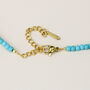 Turquoise Beaded Gold Necklace, thumbnail 3 of 3