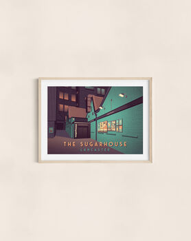The Sugarhouse Lancaster Travel Poster Art Print, 3 of 8