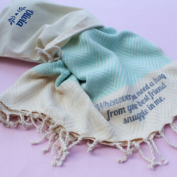 Personalised Cotton Throws, Gift For Mother, 5 of 12