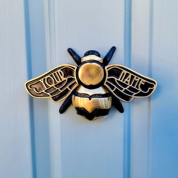 Solid Brass Bumble Bee Door Knocker, 2 of 4