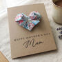 Personalised Mother's Day Floral Origami Heart Kraft Card, thumbnail 4 of 7
