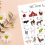 The A To Z Of The Farm Print, thumbnail 5 of 6