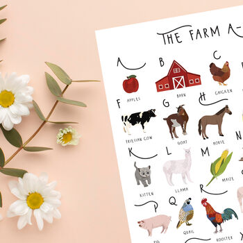 The A To Z Of The Farm Print, 5 of 6