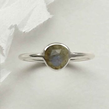 Sterling Silver Labradorite Ring, 3 of 5