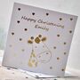Christening Giraffe Gold Foil Personalised Card, thumbnail 1 of 3