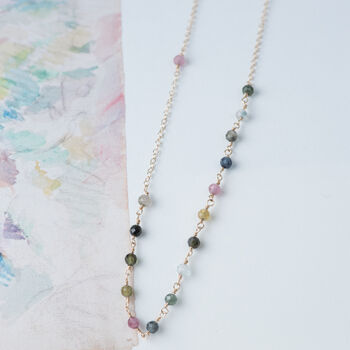 Dainty Tourmaline Chain Necklace, 5 of 12